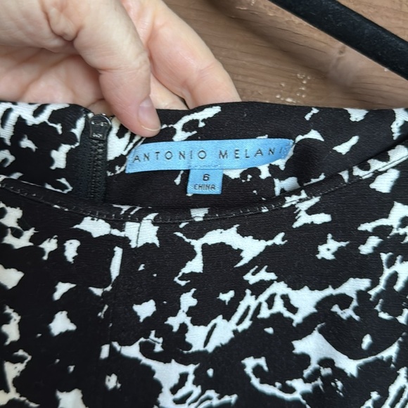 ANTONIO MELANI Black and White Sheath dress size 6 - Picture 3 of 5